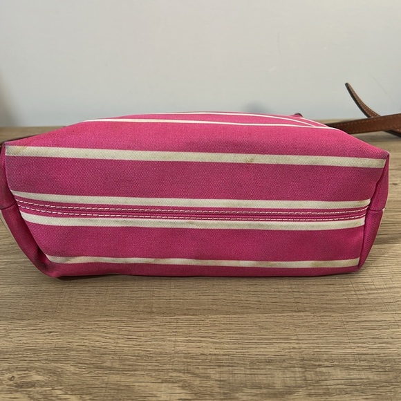 Dooney and Bourke, pink white striped canvas bag Crossbody - Picture 9 of 16